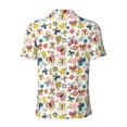 thumbnail image 4 of Rocae Butterfly Flowers for Men's Short Sleeve Polo Shirt, Quick Drying Performance Moisture Wicking Sports Men's Golf Shirt, 4 of 9
