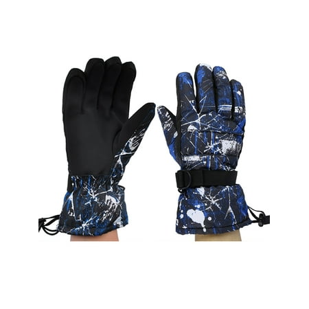 Unisex Womens Mens Ski Snow Gloves Waterproof Windproof Winter Sports Gloves Cold Weather (Best Snow Ski Brands)