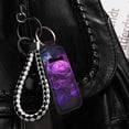 thumbnail image 3 of Yuyamidu Purple Rose Chapstick Holder Keychain Butterfly Lipstick Keychains Easy to Clean Chapstick Sleeve Holder Keychain for Women Elastic Lip Balm Holster Keychain Holder, 3 of 6