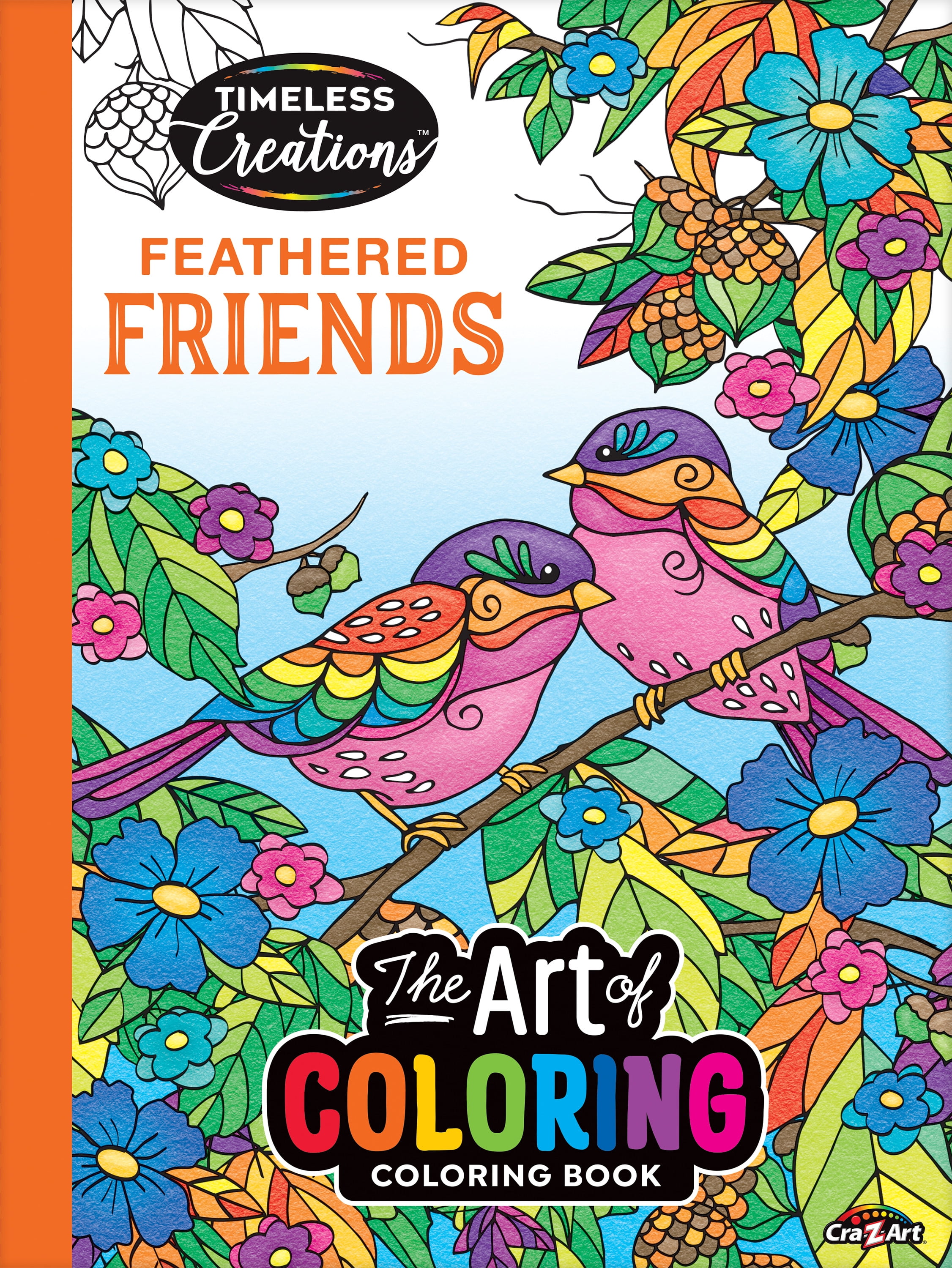Cra-Z-Art Timeless Creations, Feathered Friends New Adult Coloring Book, 64 Pages