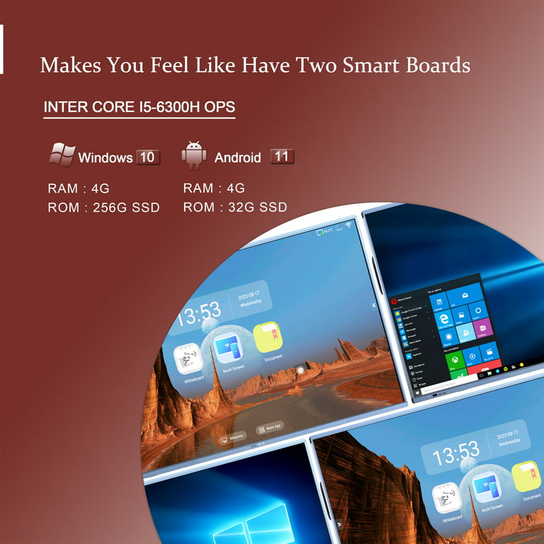 Smart Board, TIBURN FLIP HUB 55 S1 4K UHD Smart Whiteboard