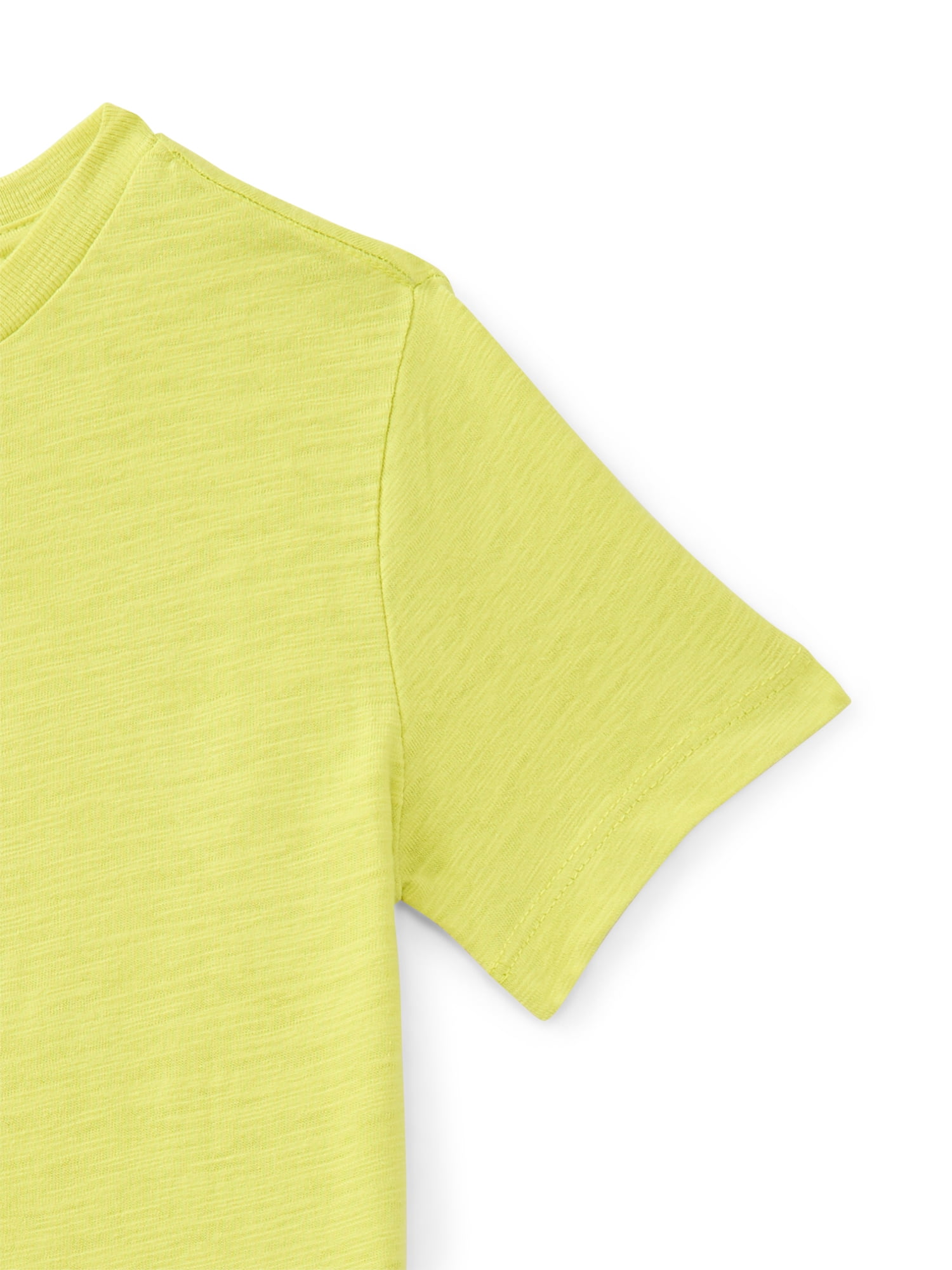 Wonder Nation Little Boys Slub Henley Tee with Short Sleeves, Sizes 4-10