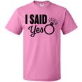 thumbnail image 3 of Inktastic I Said Yes with Engagement Ring T-Shirt, 3 of 5