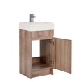 Mainstays Bathroom Vanity Cabinet Rustic Grey Set with Sink 17.75x17.75 ...