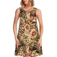 thumbnail image 1 of Fotbe Animal Leopard Vestido de Verano sin Mangas para Mujer – Vestido Midi Línea A, Estilo Camiseta Floral, Vestido Playero Casual y Fluido, 1 of 7