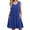 Colorful Blue, variant on EASYBRAUS Women Sleeveless A Line Midi Dress Loose Casual Pocket Summer Dress