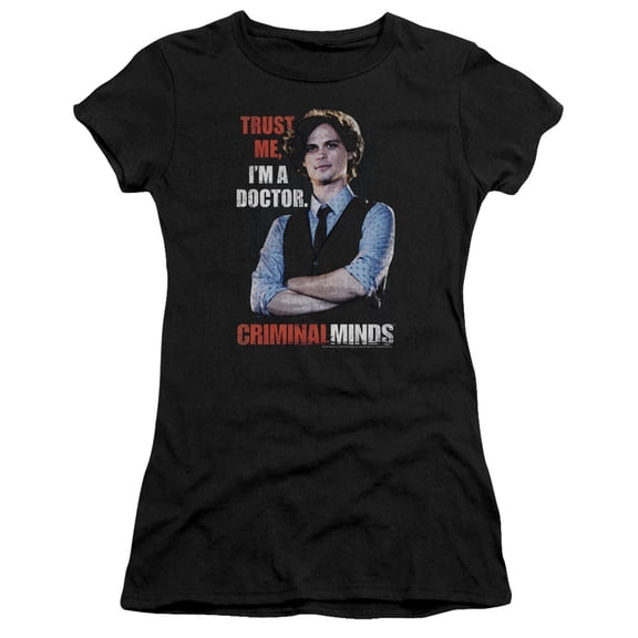 Criminal Minds Trust Me Junior Women's Sheer T-Shirt Black