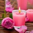 thumbnail image 5 of NeoMart - 4 Packs Unscented Pink Votive Candles in Glass, 2 Inch Natural Soy Wax Scentless Candles for Valentine's Day Wedding Party Home Holiday Relaxation Spa, 12-15 Hour Burning Time, 5 of 13