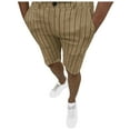 thumbnail image 2 of Xysaqa Men's Casual Slim Fits Chino Shorts Summer Breathable Dress Short Pants S-3XL (Striped), 2 of 6