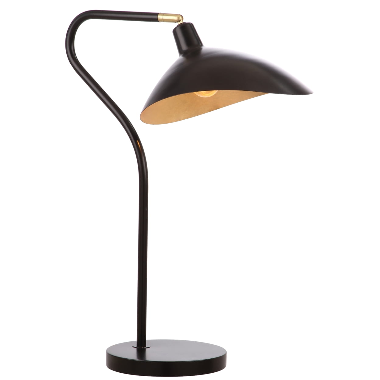 SAFAVIEH Giselle 30 in. H Modern Glam Table Desk Lamp, Black