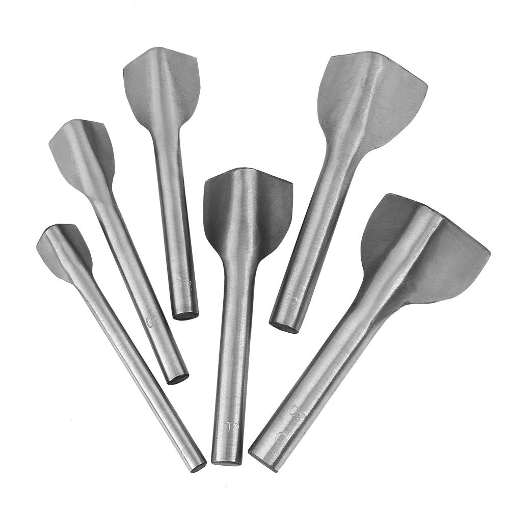 HERCHR Belt End Cutter, 6pcs /set DIY Leather Carft V Shape Punch Belt End Cutter For Home