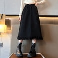 thumbnail image 2 of Coerni Teen Girls Denim Skirts Buttons Baggy Straight Casual Bottoms Dress Kids Long Jeans Dresses Summer Streetwear Skirts, 2 of 6