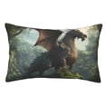thumbnail image 1 of Balery Forest Stone-Colored Dragon Funda de Cojín Estampada, Regalos para Mujeres, Regalos de Amor para Ella, Regalos para Novia o Esposa, Funda de Almohada-16"x24", 1 of 6