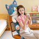 thumbnail image 4 of Cute Shark Cat Plush Pillow Long Cartoon Kitten Stuffed Animal Toys Kawaii Body Sleep Plush Toys Kids Gifts 19.6 in., 4 of 4