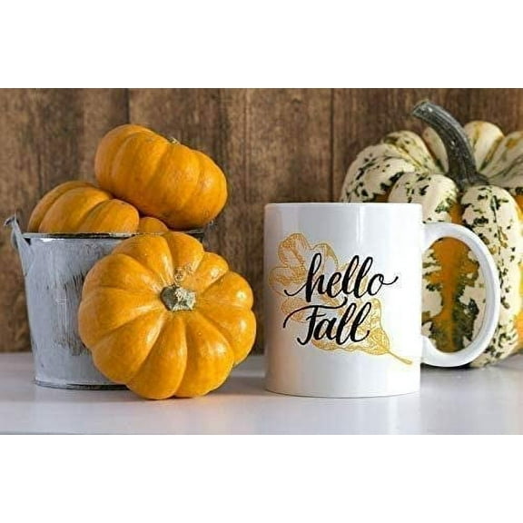 Hello Fall Mug Cup Fall Coffee Mug 11OZ Coffee Mug