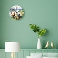 thumbnail image 4 of 14 Inch Wall Clock Battery Operated Silent Clock Decorative for Office, Kitchen, Outdoor, Living Room，Hen And Chicks in The Yard Beautiful Pattern, 4 of 4