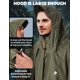thumbnail image 4 of Poncho de lluvia ANYOO impermeable y ligero, verde militar, 4 of 7