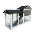 thumbnail image 4 of Outdoor Rabbit Hutch with Removable Tray and Ramp - Solid Wood Rabbit Hutch with Attached Run, Waterproof Roof and Raised Legs, 4 of 5