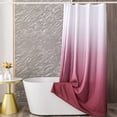 thumbnail image 2 of Ombre Shower Curtain Sets - for Bathroom Accessories Fabric Polyester Waterproof Modern Shower Curtain Liner with 12 Hooks Red W72xL72, 2 of 6