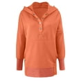 thumbnail image 5 of vigerkar Women's Casual Long Sleeve Sweatshirt Loose Henley Neck Pullover Tunic Tops Fashion Outfits (Orange, XL), 5 of 9