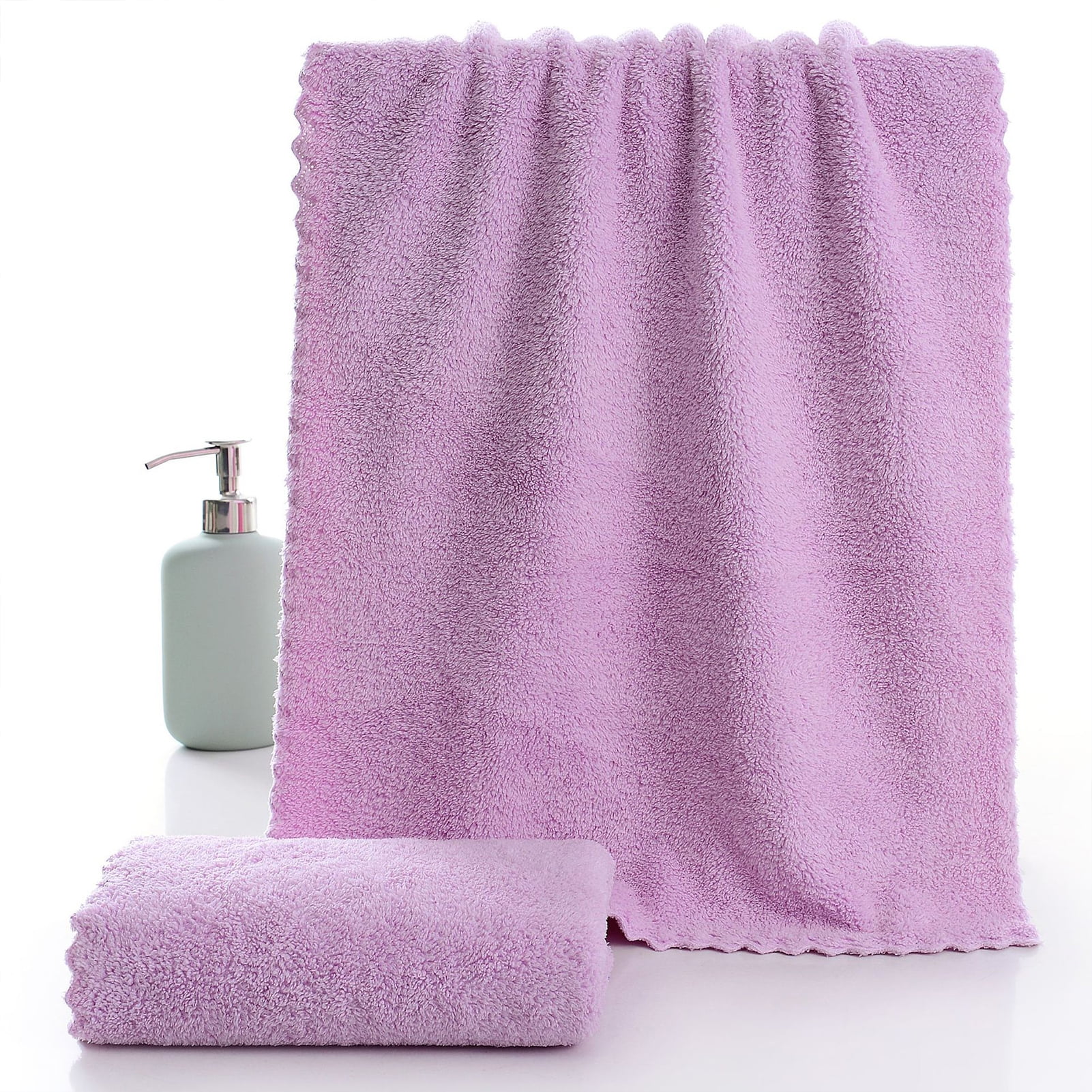 Happy Date Microfiber Face Towels Ultra Soft Facial Washcloths Face Cloth for Bath