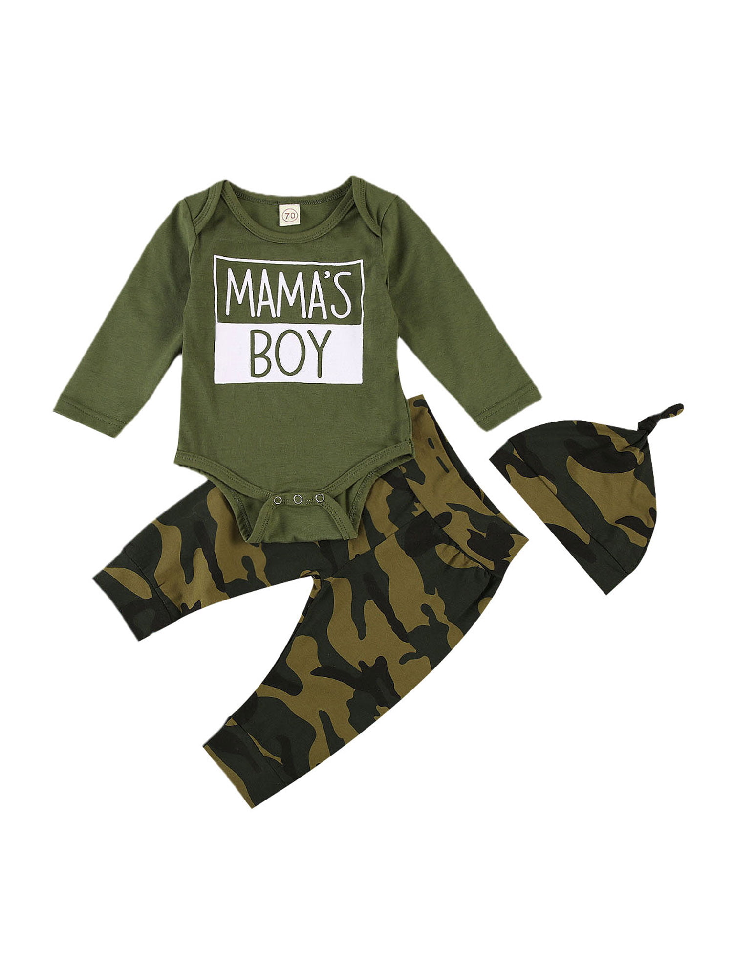Ganz E8 Baby Boy Camouflage Camo Top & Pant Set Born in the USA 3-9m ER44940 