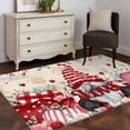 thumbnail image 3 of Valentines Area Rugs 2.7'x5', Washable Small Throw Rugs for Kitchen Bedroom, Pink Red Love Heart Gnomes Eucalyptus Retro Indoor Outdoor Rug Non-Slip Low Pile Carpet Runner Reversible Floor Mats, 3 of 8