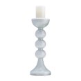 thumbnail image 3 of Glass Pillar Candle Holder - Frosted Glam Taper Holder - Elegant Decorative Accent for Home & Office - 18" Clear, Frost, 3 of 11