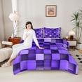 thumbnail image 4 of Homewish Futuristic Cubes 2pcs Bedding Comforter Set For Teens Adults,Geometric Plaid Grid Twin Comforter Sets,Abstract Vintage Aesthetic Breathable Bedding Set,Ultra Soft Home Decor,Reversible, 4 of 8