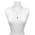 thumbnail image 3 of Delight Jewelry Acrylic Red "Be Mine / Kiss Me" Heart Silver tone Elegant Infinity Lariat Necklace, 3 of 4