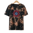 thumbnail image 2 of Pompotops T-shirt Mode Femme Imprimé Col Rond Manches Courtes Blouse Ample, 2 of 8
