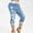 Light Blue womens pants, variant on up to 60% off Gifts wycnly Womens Capris Pants Plus Size Lightweight Stretchy Elastic Waist 3/4 Trousers Fashion Butterfly Print Lace Trim Cropped Pants Black s