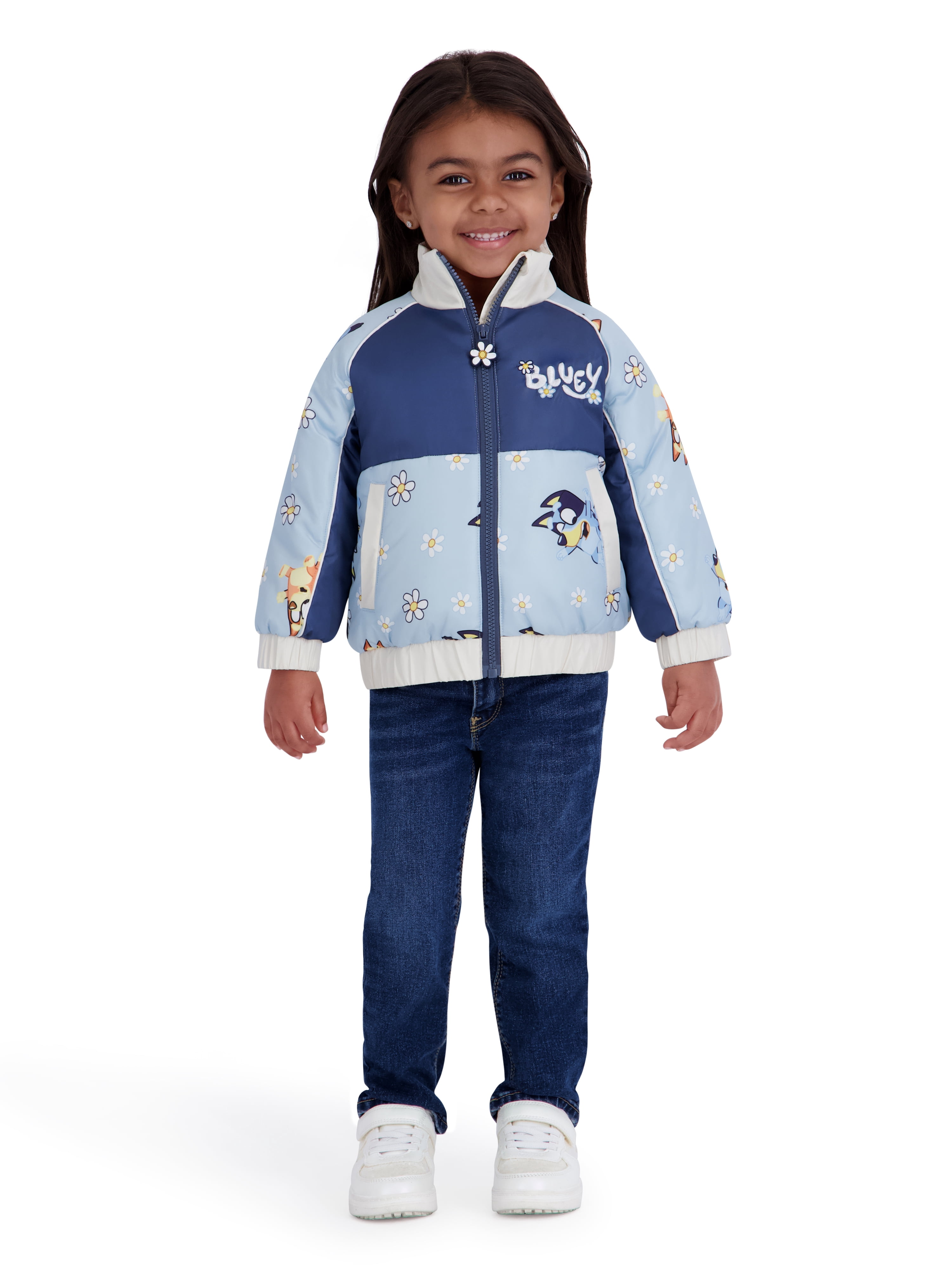 Bluey Toddler Girl Colorblock Jacket, Sizes 2T-5T