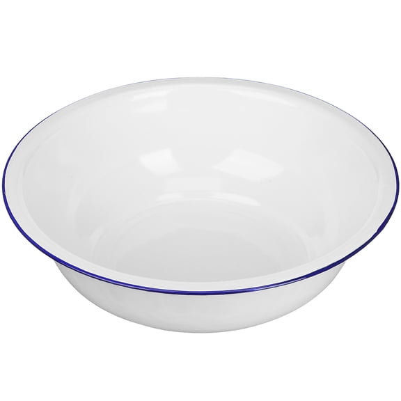 BESTYASH Vintage Enamel Mixing Bowl 34cm Kitchen Basin for Bread and Salad