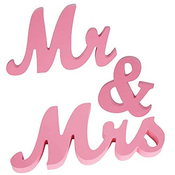 Gymchoice Mr and Mrs Sign for Wedding Table Wooden Wedding Signs Sweetheart Table Decorations Large Mr & Mrs Wood Letters Just Married Sign for Vintage Wedding Anniversary Party Decor