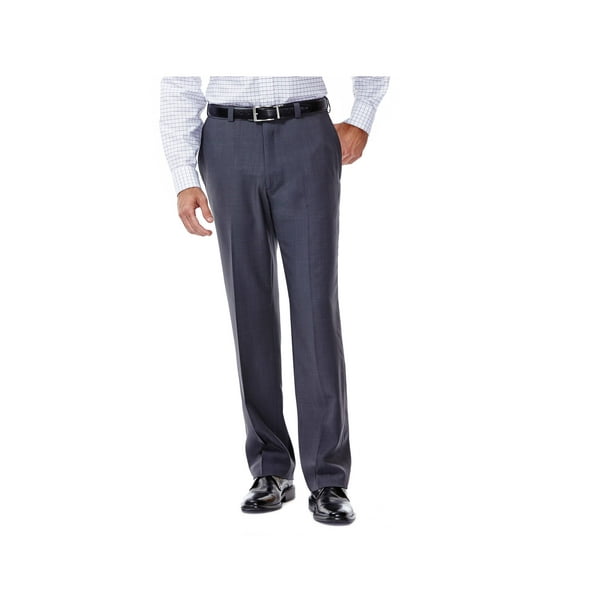 Haggar Men's Big & Tall E-CLO Stria Flat Front Dress Pant Classic