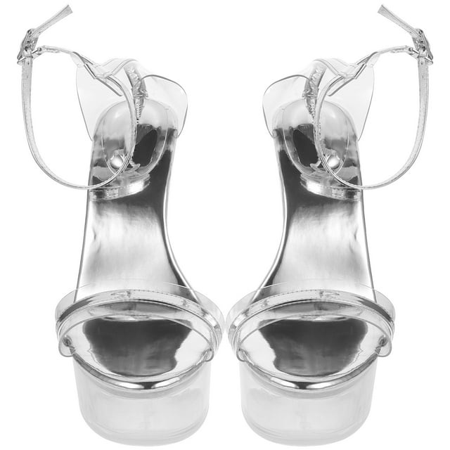 GOOHOCHY 1 par de sandalias de plataforma súper de tacón alto chic sandalias de tacón alto transparente