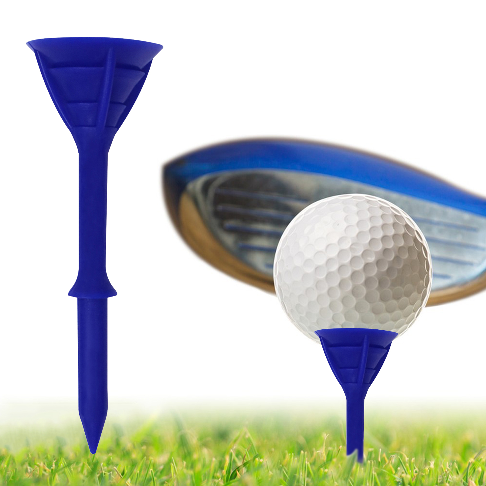 10Pcs Plastic Unbreakable Golf Tees Durable Stable Vibrant Color