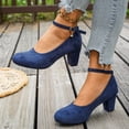 thumbnail image 7 of Willtoo Mary Jane Heels for Women Platform High Heels Shoes Dress Round Toe Faux Suede Pumps Pair with Dress Party, 7 of 7