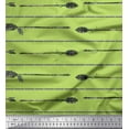 thumbnail image 1 of Soimoi Green Heavy Satin Fabric Dash & Arrow Fabric Prints By Yard 54 Inch Wide, 1 of 3
