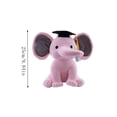 thumbnail image 2 of Cute Doctor Elephant Plush Doll with Graduation Cap, Soft Stuffed Elephant Toy, Perfect Graduation Season Gift for Medical Professionals, 2 of 7