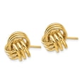 thumbnail image 2 of 14k Yellow Gold Triple Knot Earrings Ball Button Love, 2 of 7