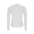 thumbnail image 6 of vdgthytj Women's Long Sleeve Shirts Ribbrd Knit V Neck Casual Slim Fitted Top Fall Trendy Going out Basic Tee, 6 of 9