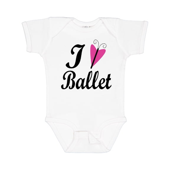 Inktastic I Heart Ballet Dance Ballerina Girls Baby Bodysuit