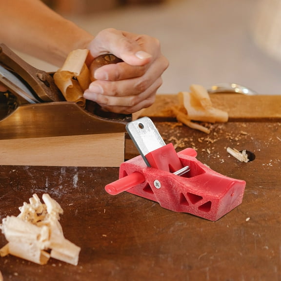 RENACLIPY Woodworking Hand Planer Tool Red - Precision Shaving Performance for Smooth Wood and Carpentry
