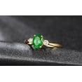 thumbnail image 6 of Vintage Gold Imitation Emerald Moissanite Rings For Women Adjustable Copper Gemstones Jewelry Everyday Use, 6 of 8