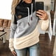 thumbnail image 2 of Sudaderas con capucha para mujer, suéter con cuello vuelto, informal, de manga larga, color block, sudaderas con capucha, suéteres, tops de otoño Fokelyi WRMH-1664-15, 2 of 5