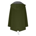 thumbnail image 5 of Xunlbb Coat Rain Jacket Women’s Solid Rain Jacket Outdoor Jackets Hooded Raincoat Windproof Tops on Clearance,S-2XL, 5 of 6
