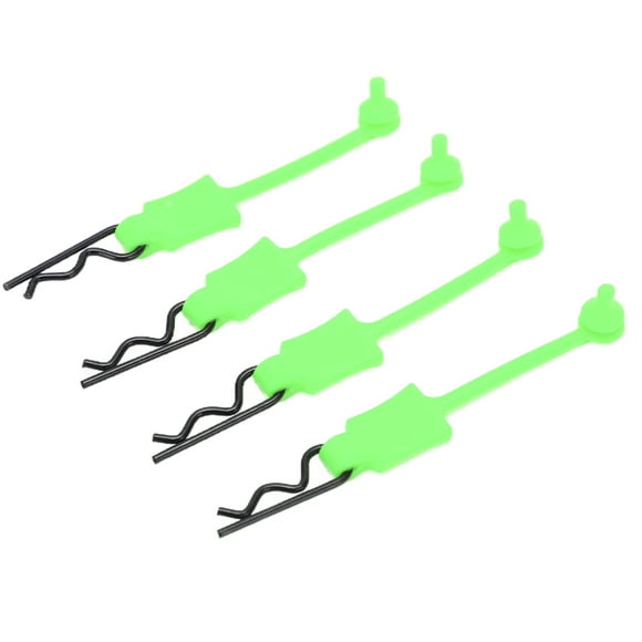 M Buder 4 Piezas 1/10 Clips para Carcasa de Coche RC Pines de Silicona Universales de Repuesto Modelo Accesorios para Automóviles de Control Remoto Color Verde 12.0 cm