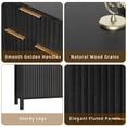 thumbnail image 2 of 55" Fluted Buffet Cabinet, Black Sideboard Buffet Cabinet with Storage &Drawers&Shelves, 2 of 6